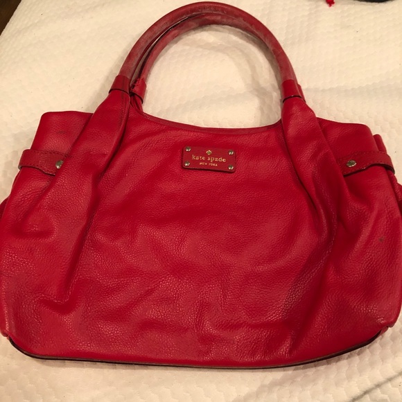 {K a t e  S p a d e} Red Bag - Picture 1 of 2
